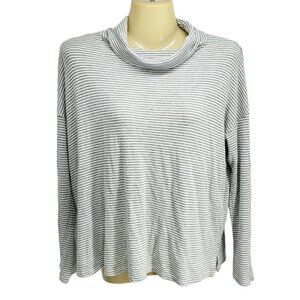 Anthropologie Sundays in Brooklyn Turtleneck Thermal Shirt Womens Size M Striped